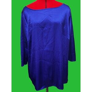 Marina Rinaldi Women’s Blue Satin Dress Size XL